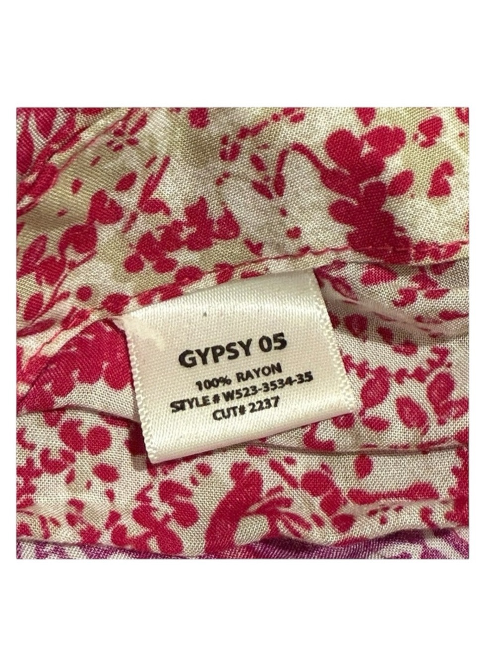 new Gypsy05 ꧁ Mixed Print Rayon Voile Fringe Shorts ꧂ Hot Pink Large ꧂ Festival - Picture 13 of 16
